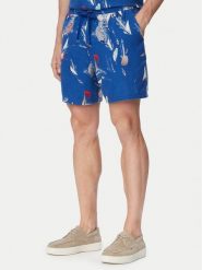 Tommy Jeans Szorty materiałowe Aop Co Slub DM0DM23240 Niebieski Regular Fit. Niebieskie szorty męskie Tommy Jeans, bez wzorów, z bawełny. Za 349.99 zł.