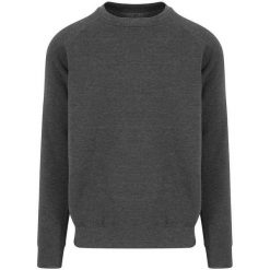 Męski Sweter Just Hoods Graduate Heather Heavyweight Jumper. Brązowe swetry męskie AWDIS, m, bez wzorów, bez kołnierzyka, bez ramiączek. Za 133.99 zł.