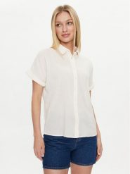 Mustang Koszula Coral Springs 1014902 Biały Loose Fit. Białe koszule damskie Mustang, bez wzorów, z bawełny, bez kołnierzyka, bez ramiączek. Za 229.99 zł.