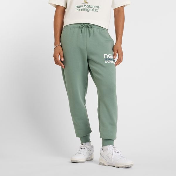 Spodnie męskie New Balance MP51940DKJ – zielone. Zielone spodnie sportowe męskie New Balance, m, bez wzorów, z bawełny. Za 149.99 zł.