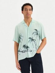 BOSS Koszula Rayer 50559632 Turkusowy Regular Fit. Niebieskie koszule męskie Boss, m, bez wzorów, z wiskozy, bez kołnierzyka, bez ramiączek. Za 499.99 zł.