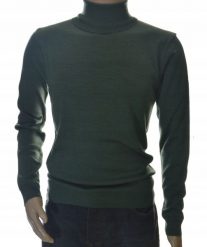 Sweter męski z golfem klasyczny golf z wełny wełna wełniany L khaki 1702. Brązowe swetry męskie Selantino, l, bez wzorów, z wełny, klasyczne, bez kołnierzyka, bez ramiączek. Za 151.28 zł.
