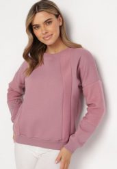 Ciemnoróżowa Bluza z Ozdobnym Łańcuszkiem Letonia. Czerwone bluzy damskie Born2be, z aplikacjami, z bawełny, casualowe, bez ramiączek, bez kaptura. Za 89.99 zł.