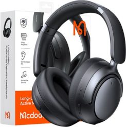 Słuchawki Mcdodo Bezprzewodowe nauszne Bluetooth z mikrofonem ANC czarne. Czarne słuchawki bezprzewodowe Mcdodo. Za 169.99 zł.