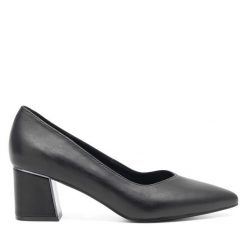 Czółenka Lasocki. Czarne czółenka damskie Lasocki, bez wzorów, bez obcasa, bez zapięcia. Za 229.99 zł.
