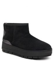 Tommy Hilfiger Śniegowce Metallic Suede Snowboot FW0FW07850 Czarny. Czarne śniegowce damskie Tommy Hilfiger, ze skóry, bez zapięcia. Za 669.99 zł.