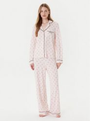 Guess Piżama O5RX08 KCIN2 Różowy. Czerwone piżamy damskie Guess, z aplikacjami, z syntetyku, bez ramiączek. Za 349.99 zł.