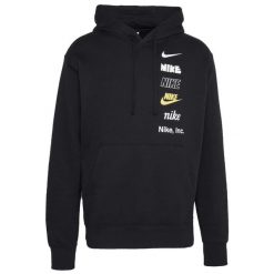 Bluza z kapturem męska Nike Club BB PO Hoodie Mlogo. Czarne bluzy męskie Nike, m, bez wzorów, z kapturem, do biegania. Za 259.00 zł.