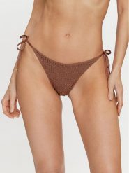 Guess Dół od bikini E4GO06 KC5Z0 Brązowy. Brązowe bikini Guess, z aplikacjami, z syntetyku. Za 399.99 zł.