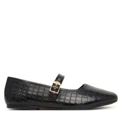 Baleriny Clarks. Czarne balerinki damskie Clarks, bez wzorów, bez obcasa, bez zapięcia. Za 349.99 zł.