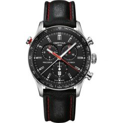 PROMOCJA ZEGAREK CERTINA DS 2 Chrono Flyback Precidrive C024.618.16.051.00. Czarne zegarki męskie CERTINA, bez wzorów, z koronki, ceramiczne. W wyprzedaży za 2,983.20 zł.