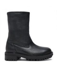 Calvin Klein Botki HW0HW02234 Czarny. Czarne botki damskie Calvin Klein, bez wzorów, ze skóry, bez obcasa, na płaskiej podeszwie, bez zapięcia. Za 469.99 zł.