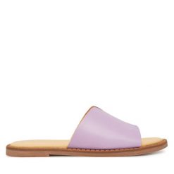 Klapki Tamaris. Fioletowe klapki damskie Tamaris, bez wzorów, bez obcasa, bez zapięcia. Za 159.99 zł.