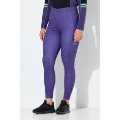 Damskie Legginsy sportowe w panterkę szybkoschnące elastyczny pas. Fioletowe legginsy damskie Ulla Popken, bez wzorów, z elastanu. W wyprzedaży za 191.99 zł.