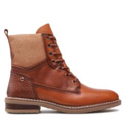 Botki Pikolinos. Brązowe botki damskie Pikolinos, bez wzorów, bez obcasa, na płaskiej podeszwie, bez zapięcia. Za 489.99 zł.