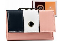 Portfel damski Peterson [DH] PTN RD-18-GCL-S różowy. Czerwone portfele damskie Peterson, ze skóry. Za 87.99 zł.