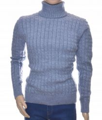 Ciepły wełniany sweter męski z golfem golf szetland z wełny L / XL. Swetry męskie Ombre, l, bez wzorów, z wełny, bez kołnierzyka, bez ramiączek. Za 272.31 zł.