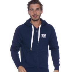 Męska bluza Leone 1947 Apparel Logo z haftem. Niebieskie bluzy męskie LEONE 1947 APPAREL, l, bez wzorów, z tkaniny, sportowe, bez ramiączek, bez kaptura. Za 164.19 zł.