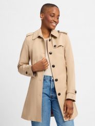 Tommy Hilfiger Płaszcz Kobiety Bawełna beżowy, XXL. Brązowe płaszcze damskie Tommy Hilfiger, xxl, bez wzorów, z bawełny, bez kołnierzyka, bez kaptura. Za 1,299.95 zł.