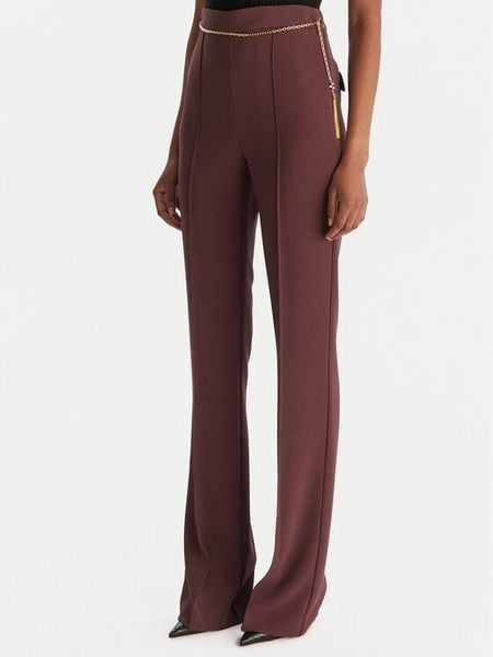 Elisabetta Franchi Spodnie materiałowe PA-141-57E2-V420 Bordowy Regular Fit. Czerwone spodnie materiałowe damskie Elisabetta Franchi, bez wzorów, z materiału. Za 1,199.00 zł.