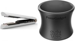 Prostownica SkinVibe SkinVibe Luna MiniWireless (SV-003WH) + SkinVibe PonyGadget - Guma do włosów, czarna (SV-004BK). Czarne prostownice SkinVibe. Za 389.00 zł.