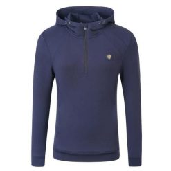 Bluza damska z kapturem Covalliero. Niebieskie bluzy damskie COVALLIERO, bez wzorów, sportowe, bez ramiączek, z kapturem. Za 358.00 zł.