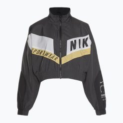 Kurtka damska Nike Sportswear Woven. Szare kurtki sportowe damskie Nike, na zimę, bez wzorów, bez ramiączek, bez kaptura, trekkingowe. Za 449.99 zł.