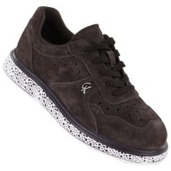 Skórzane półbuty damskie zamszowe brązowe Vinceza 66903. Brązowe półbuty damskie VINCEZA, w ażurowe wzory, ze skóry, bez obcasa, bez zapięcia. Za 199.99 zł.