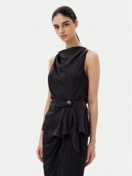Rinascimento Bluzka CFC0019901002 Czarny Regular Fit. Czarne bluzki damskie Rinascimento, s, bez wzorów, z syntetyku, bez kołnierzyka, bez ramiączek. Za 189.99 zł.