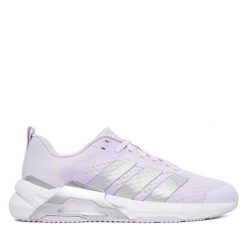 Buty na siłownię adidas. Fioletowe obuwie sportowe damskie Adidas, bez wzorów, bez zapięcia, na fitness i siłownię. Za 339.99 zł.