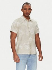 Guess Koszula M5GH68 WH3A0 Beżowy Regular Fit. Brązowe koszule męskie Guess, l, z aplikacjami, z bawełny, bez kołnierzyka, bez ramiączek. Za 209.99 zł.