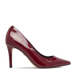 Szpilki Nine West. Czerwone szpilki damskie Nine West, bez wzorów, bez obcasa, na szpilce, bez zapięcia. Za 229.99 zł.