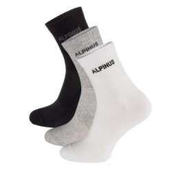 Skarpety Unisex Dla Dorosłych Alpamayo (zestaw 3 Sztuk). Białe skarpetki damskie Alpinus, bez wzorów. Za 83.99 zł.