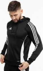 Adidas Bluza męska adidas Tiro 24 Training Hooded czarna IJ9957 M. Czarne bluzy męskie Adidas, m, bez wzorów, bez kaptura. Za 170.83 zł.