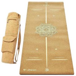 Zestaw mata do jogi z gumy i korka 5 mm + torba z korka - Bodylines złota. Żółte torby na ramię męskie ACHAMANA, z bawełny, na ramię, duże. Za 550.00 zł.