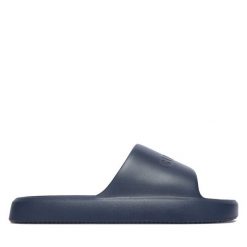 Klapki Guess. Niebieskie klapki męskie Guess, z aplikacjami, bez zapięcia. Za 144.99 zł.