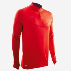 Bluza do piłki nożnej Kipsta CLR Club. Zielone bluzy męskie KIPSTA, l, bez wzorów, z materiału, sportowe, bez ramiączek, bez kaptura. Za 169.99 zł.