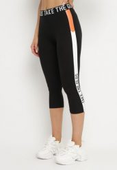 Czarne Legginsy Sportowe z Lampasem i Napisami Glequella. Czarne legginsy damskie Born2be, l, bez wzorów, z jeansu, z podwyższonym stanem, na fitness i siłownię. Za 29.99 zł.