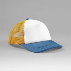 5-panelowa czapka typu trucker Beechfield. Niebieskie czapki damskie BEECHFIELD, bez wzorów, sportowe. Za 64.50 zł.