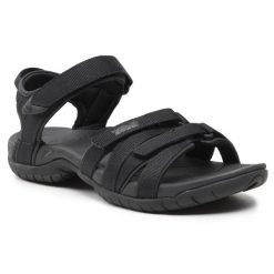 Sandały Teva. Czarne sandały damskie Teva, bez wzorów, bez obcasa, bez zapięcia. Za 239.99 zł.