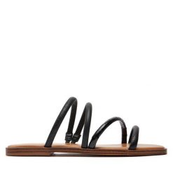 Klapki Aldo. Czarne klapki damskie Aldo, bez wzorów, bez obcasa, bez zapięcia. Za 179.99 zł.