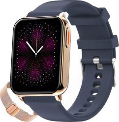 Smartwatch Gravity GT17-2 Różowe Złoto, Granatowy (GT17-2). Czerwone zegarki smartwatch Gravity, bez wzorów. Za 154.96 zł.