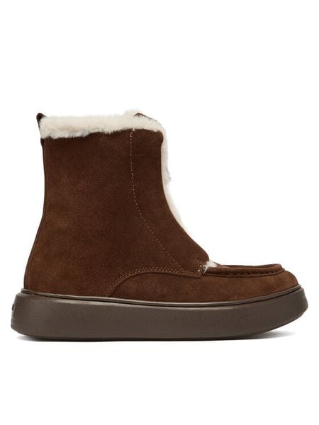 TWINSET Botki 252TGT01C Brązowy. Brązowe botki damskie Twinset, bez wzorów, ze skóry, bez obcasa, na płaskiej podeszwie, bez zapięcia. Za 619.99 zł.