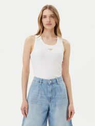 JOOP! Jeans Top 30046103 Biały Slim Fit. Białe topy damskie JOOP! Jeans, xxs, bez wzorów, z bawełny, bez kołnierzyka, bez ramiączek. Za 119.99 zł.