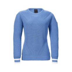 Damski sweter z dzianiny Musto Marina. Niebieskie swetry nierozpinane damskie Musto, bez wzorów, z dzianiny, marine, bez kołnierzyka, bez ramiączek. Za 506.50 zł.
