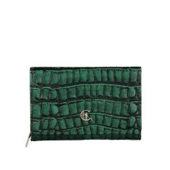 Mały Portfel Damski croco Canaletto – Skóra Naturalna PD1225s292 RFID. Zielone portfele damskie ze skóry. Za 170.00 zł.