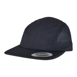 Nylonowa Czapka Z Daszkiem. Niebieskie czapki damskie FLEXFIT, bez wzorów, z materiału. Za 99.99 zł.