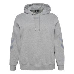 Damska bluza z kapturem Hummel Legacy Plus. Szare bluzy damskie Hummel, bez wzorów, casualowe, bez ramiączek, z kapturem. Za 247.00 zł.