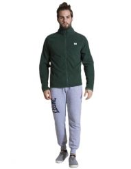 Męska kurtka zapinana na zamek Leone 1947 Apparel Micro Polar. Zielone kurtki męskie LEONE 1947 APPAREL, l, z aplikacjami, z bawełny, retro, bez kaptura. Za 63.11 zł.