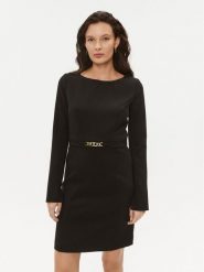 TWINSET Sukienka codzienna 232TT2195 Czarny Regular Fit. Czarne sukienki damskie Twinset, na co dzień, bez wzorów, z syntetyku, bez kołnierzyka, bez ramiączek, proste. Za 819.99 zł.